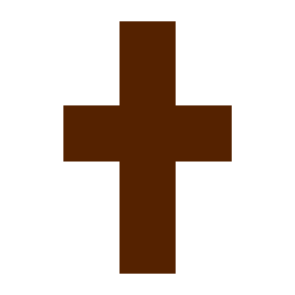 SVG Brown Catholic cross