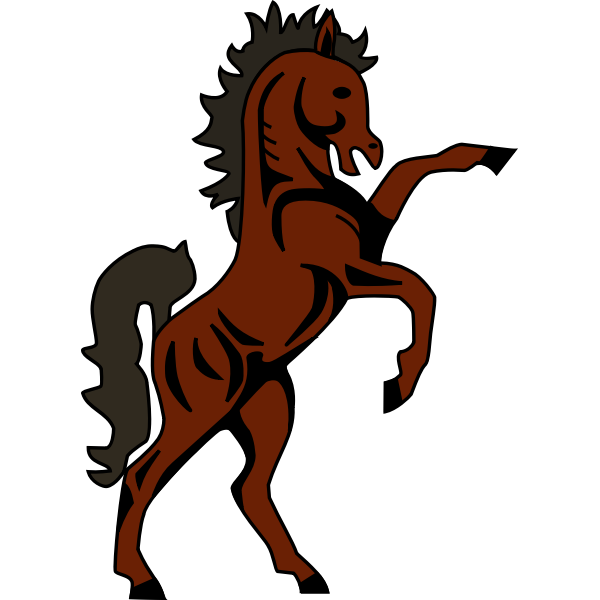 SVG Brown climbing horse