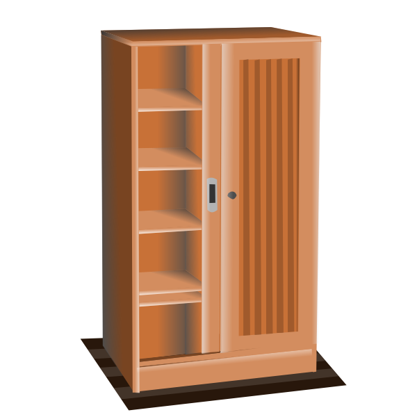 SVG Brown cupboard vector image