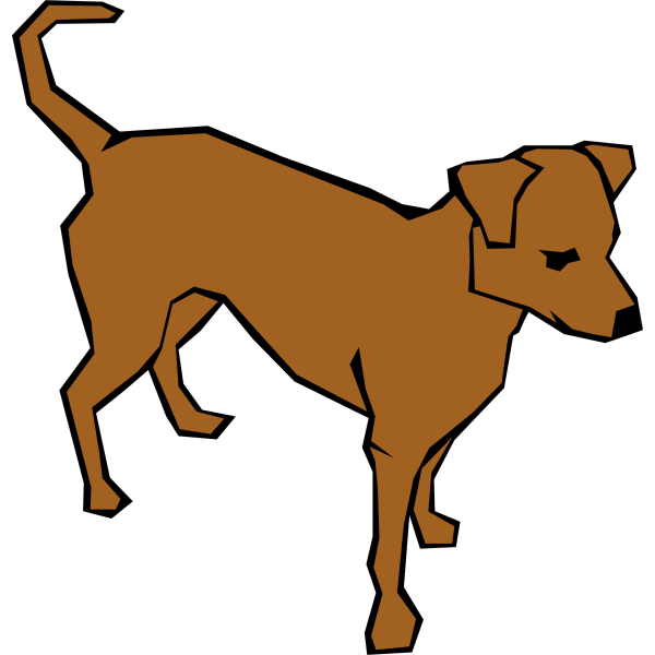 SVG Brown dog vector illustration