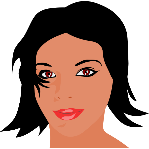 SVG Brown-eyed woman