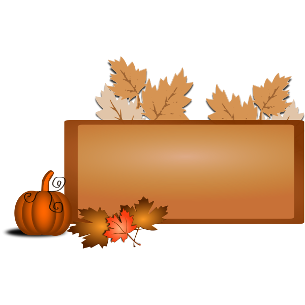 SVG Brown fall border vector illustration