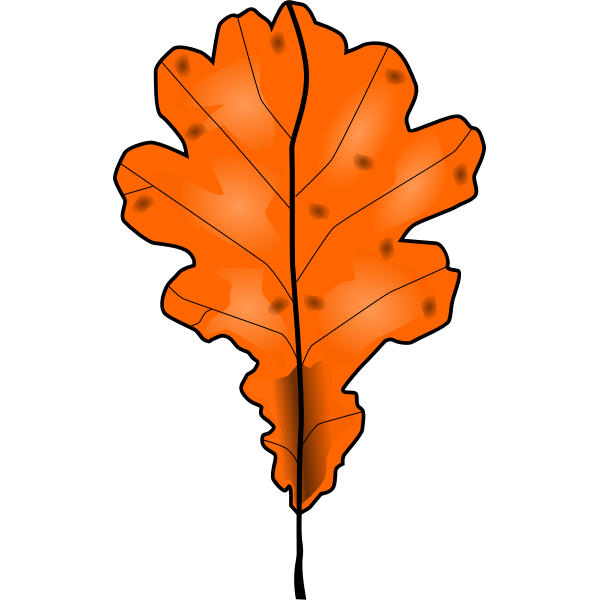 SVG Brown fall leaf vector clip art
