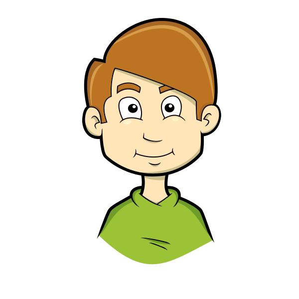 SVG Brown haired boy avatar vector clip art