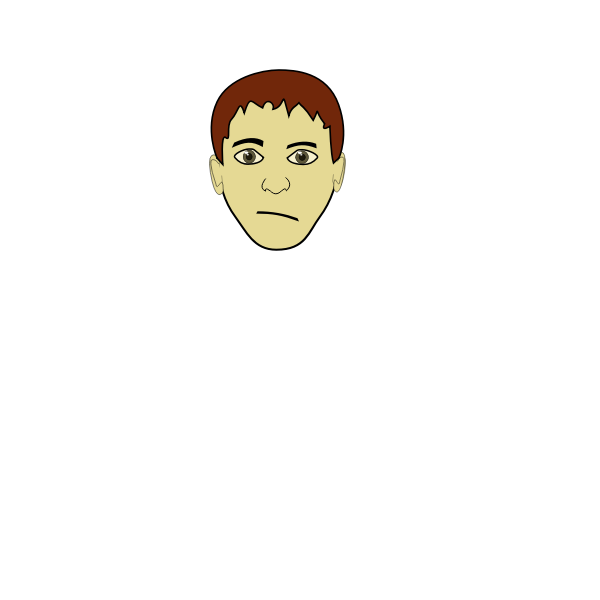 SVG Brown haired boy vector image