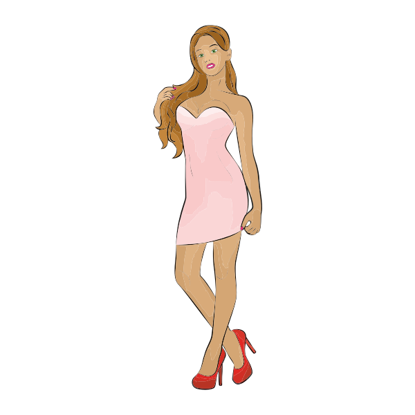 SVG Brown-haired woman