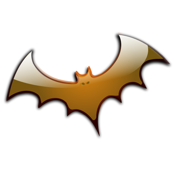 SVG Brown Halloween bat vector image