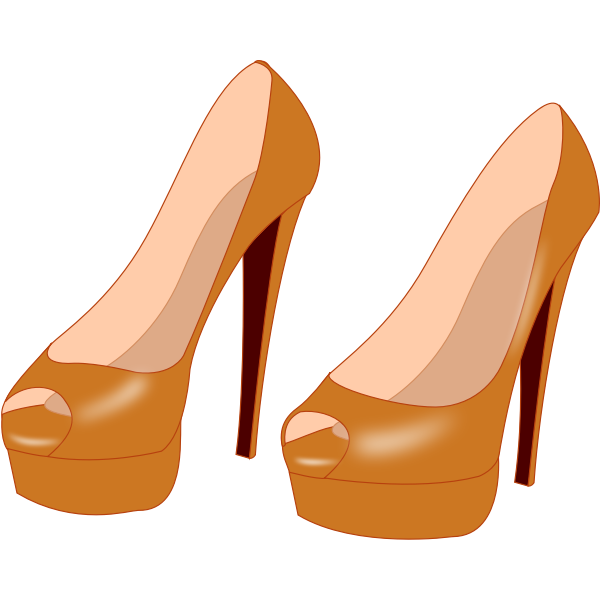 SVG Brown high heels