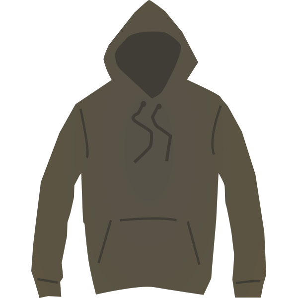 SVG Brown hooded jumper clip art
