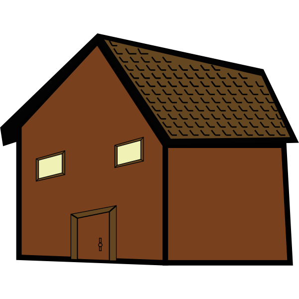 SVG Brown house vector drawing