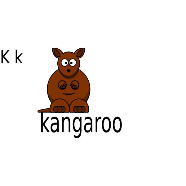 SVG Brown kangaroo