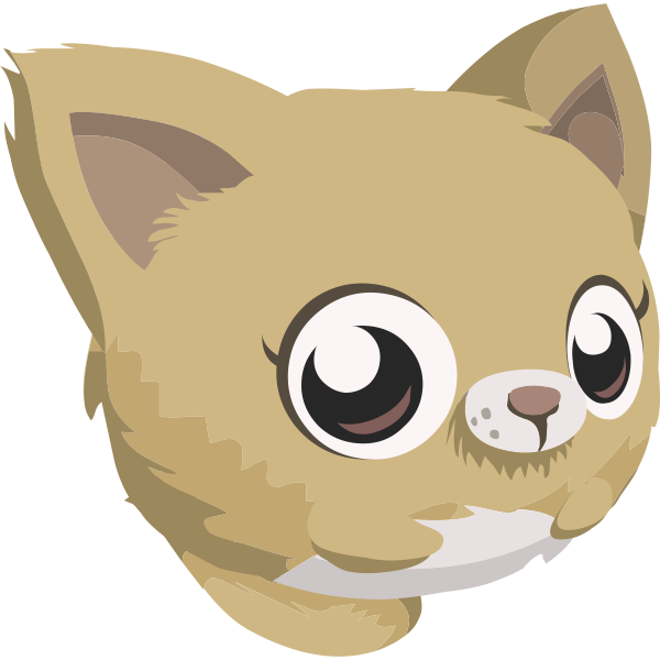 SVG Brown kitten
