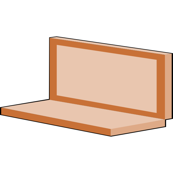 SVG Brown laptop vector illustration