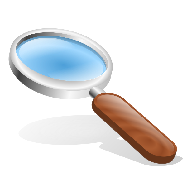 SVG Brown magnifying glass vector image