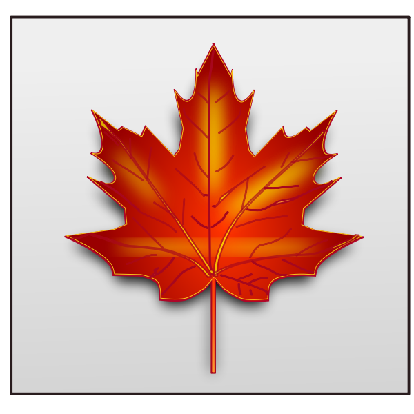 SVG Brown maple leaf vector image