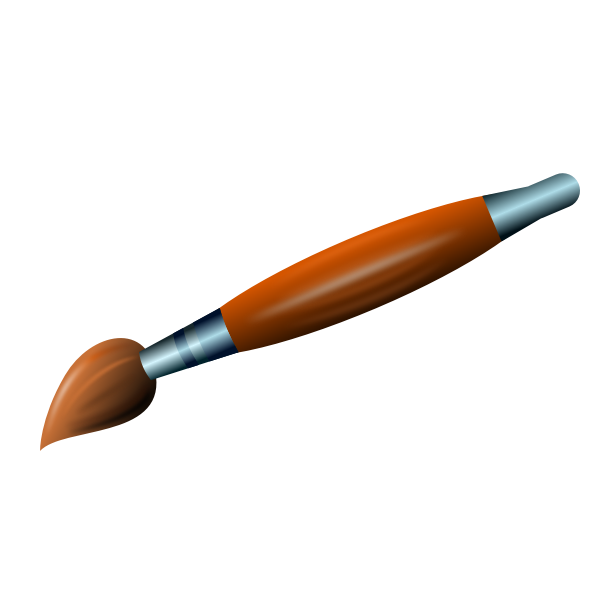 SVG Brown paintbrush vector clip art