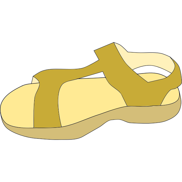 SVG Brown sandal vector clip art