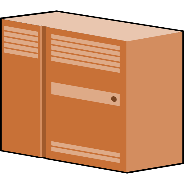 SVG Brown server symbol vector illustration
