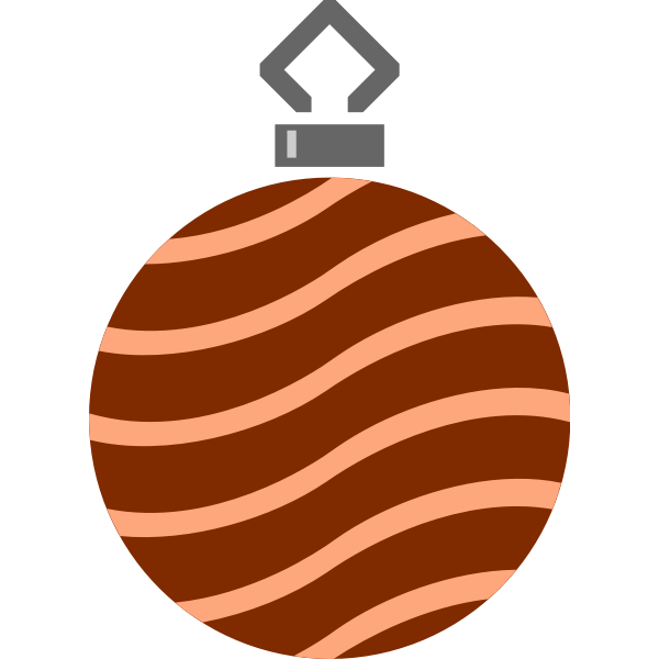 SVG Brown spiky bauble