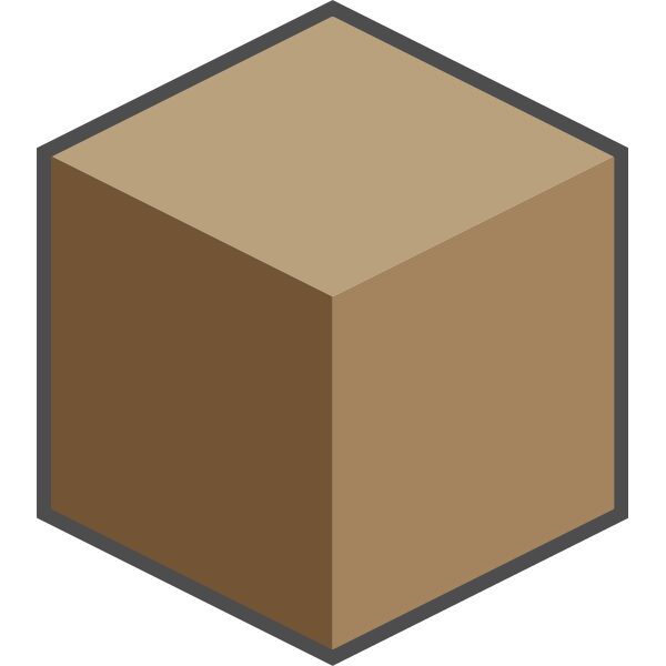 SVG Brown sugar cube