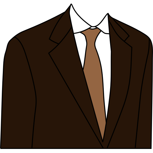 SVG Brown suit jacket vector clip art