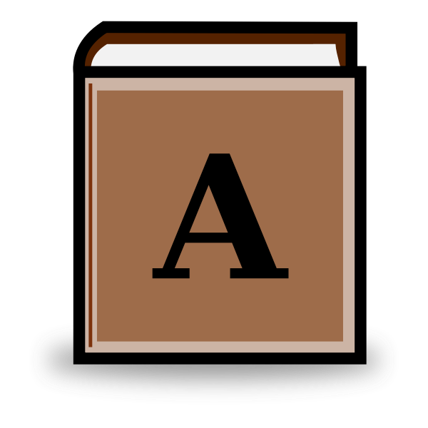 SVG Brown thick dictionary