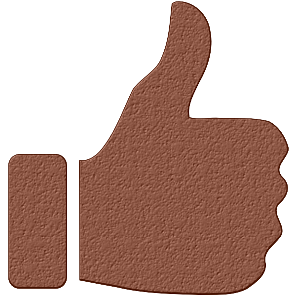SVG Brown thumbs up silhouette