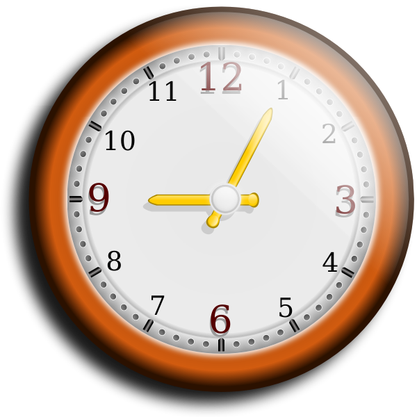 SVG Brown wall clock vector image