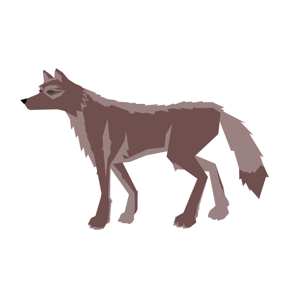 SVG Brown wolf