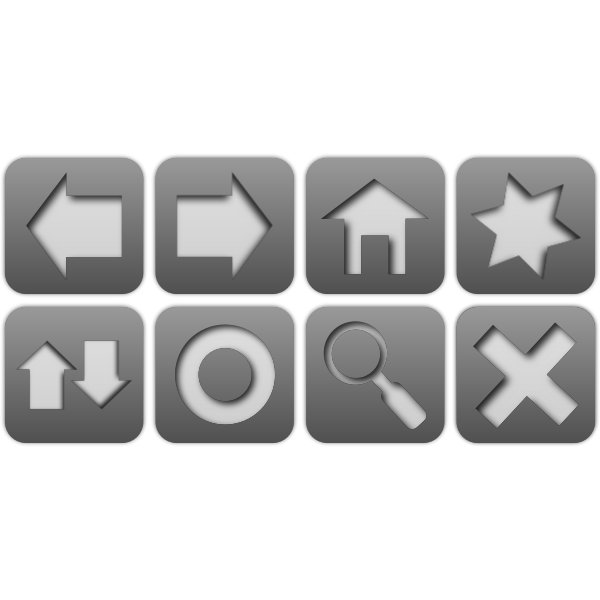 SVG Browser icon set vector drawing
