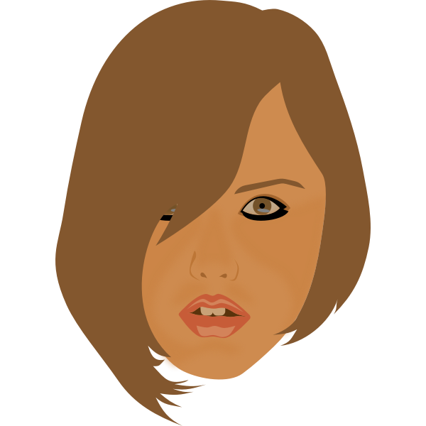 SVG Brunette bob hairstyle