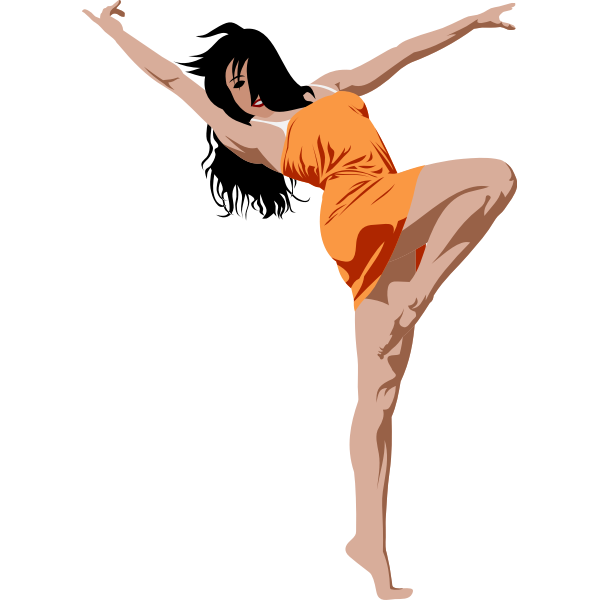 SVG Brunette dancing