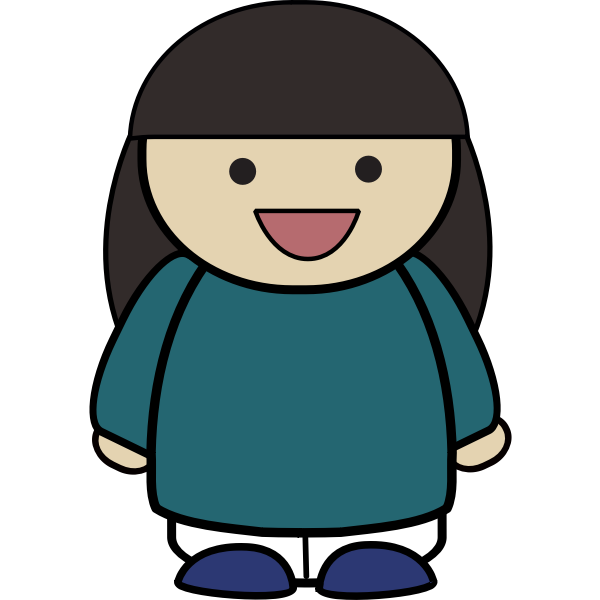 SVG Brunette girl