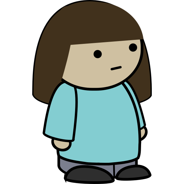 SVG Brunette little girl