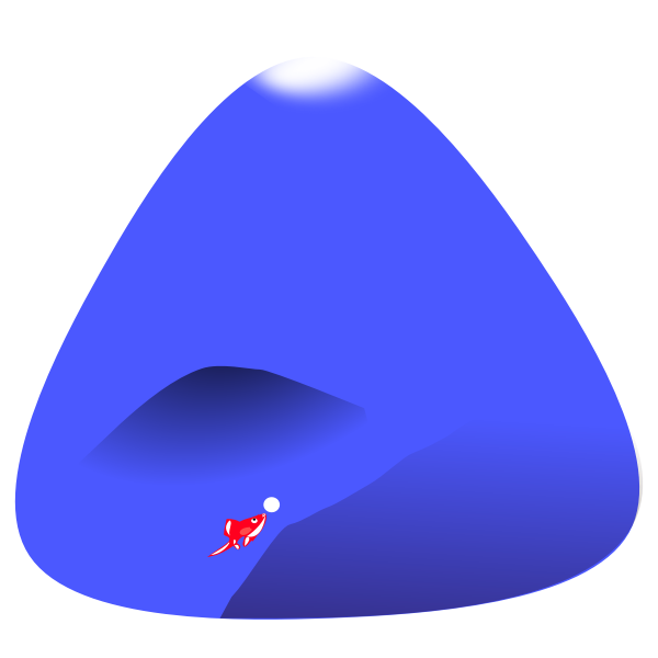 SVG bubble from gold fish
