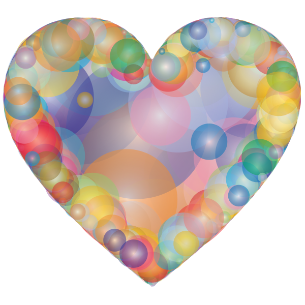 SVG bubble heart rainbow