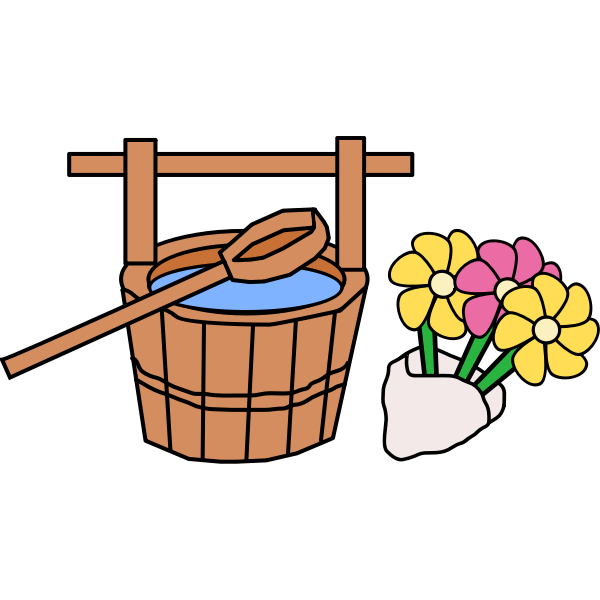 SVG Bucket and Flowers