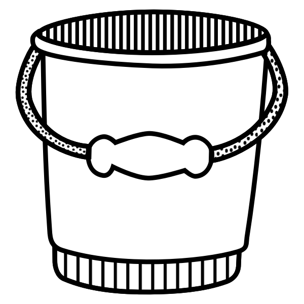 SVG Bucket line art vector illustration