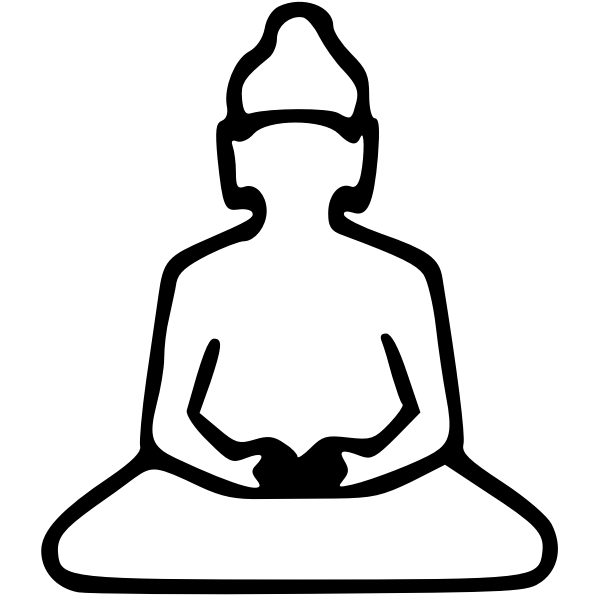 SVG Buddha outline illustration