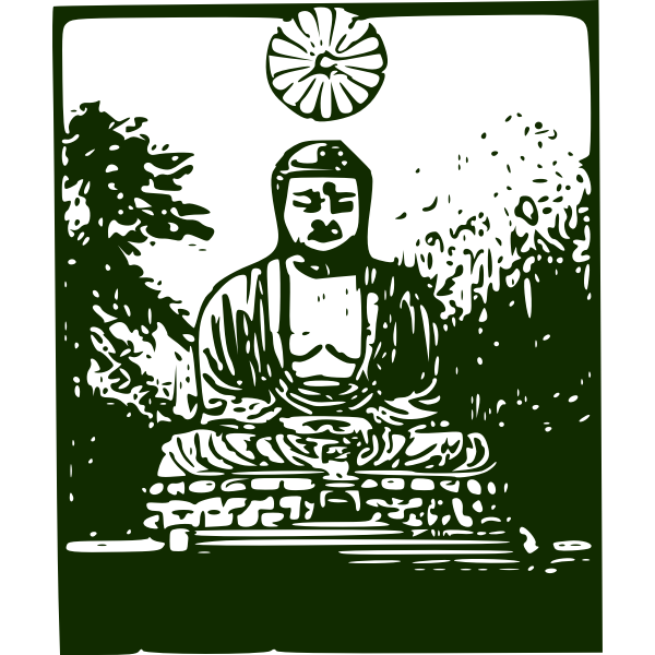 SVG Buddha vector drawing
