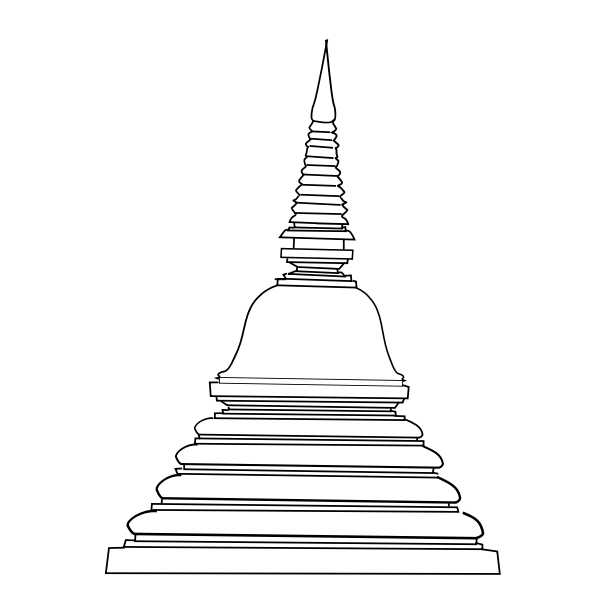 SVG Buddhist structure vector