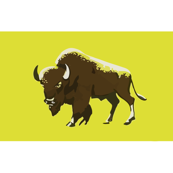 SVG Buffalo with green background
