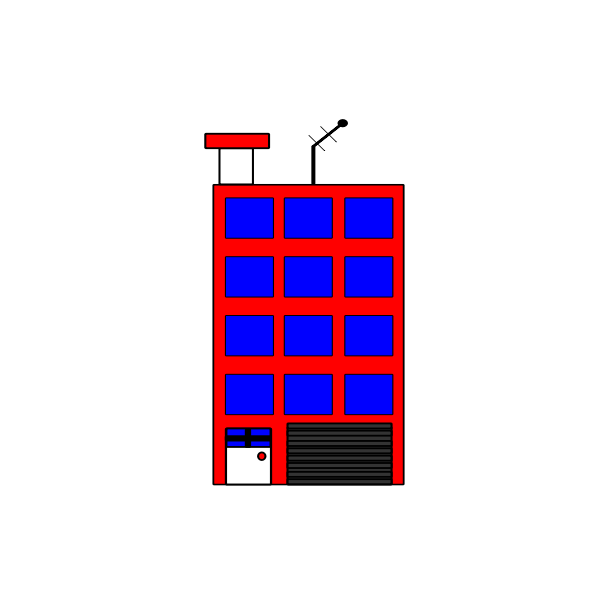 SVG Building with antenna