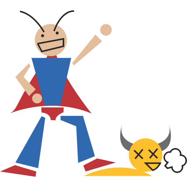 SVG Bull riding hero vector clip art