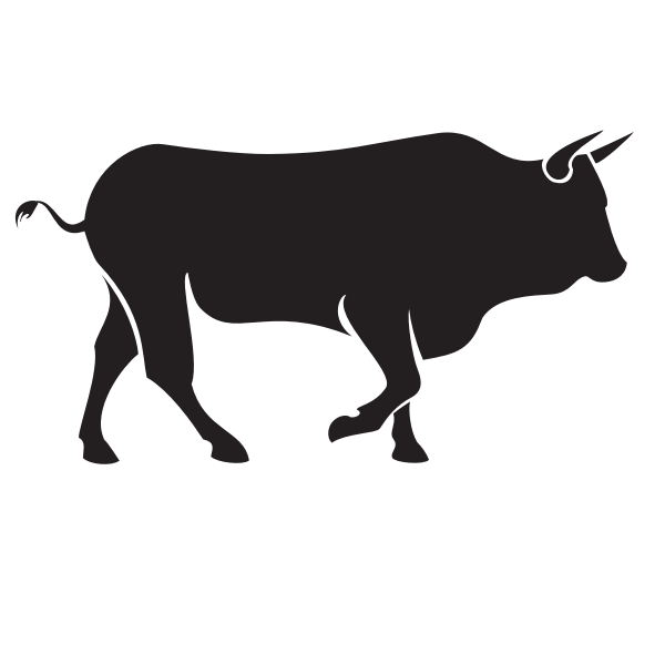 SVG Bull silhouette outline