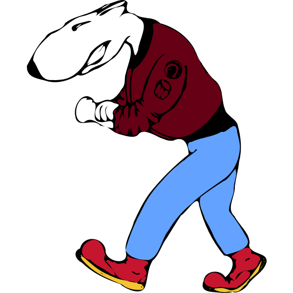 SVG Bull terrier thug caricature