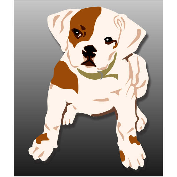 SVG Bulldog puppy vector illustration