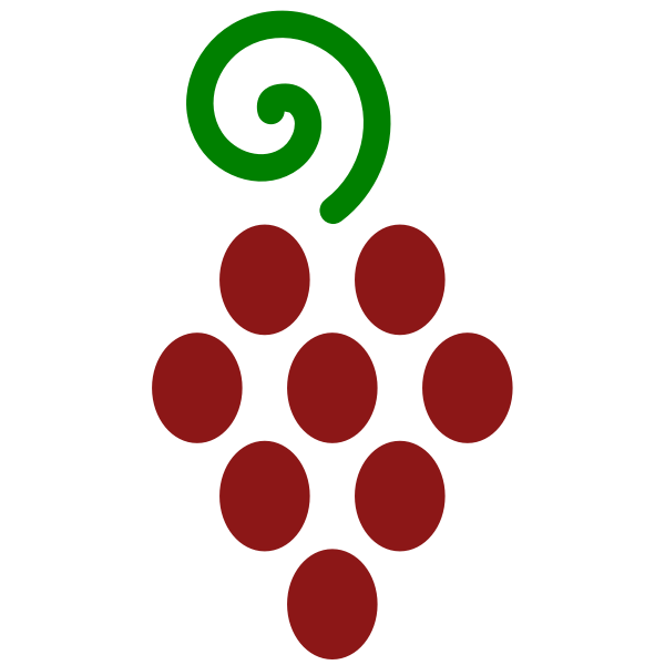 SVG Bunch of grapes vector image