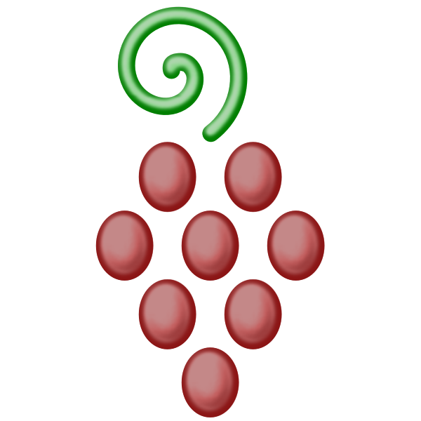 SVG Bunch of red grapes