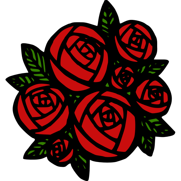SVG Bunch of red roses